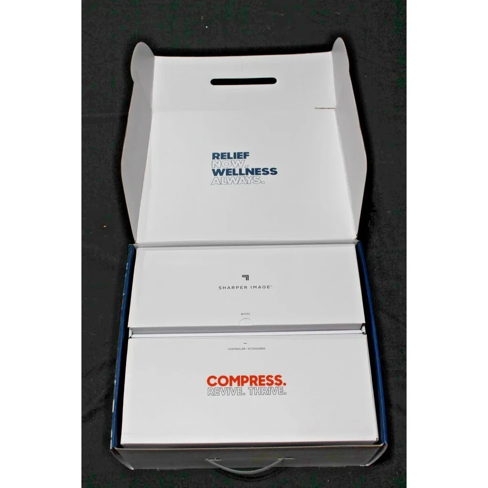 Sharper Image Air Compression Boots Flex Leg Recovery System L/XL New Open Box